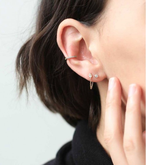 Crystal Push Pin Flat Back Earring Crystal Push Pin Flat Back Earring